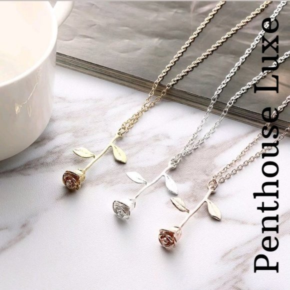 Penthouse Luxe Jewelry - 🔥 CLEARANCE! Beautiful Rose Pendant Necklace